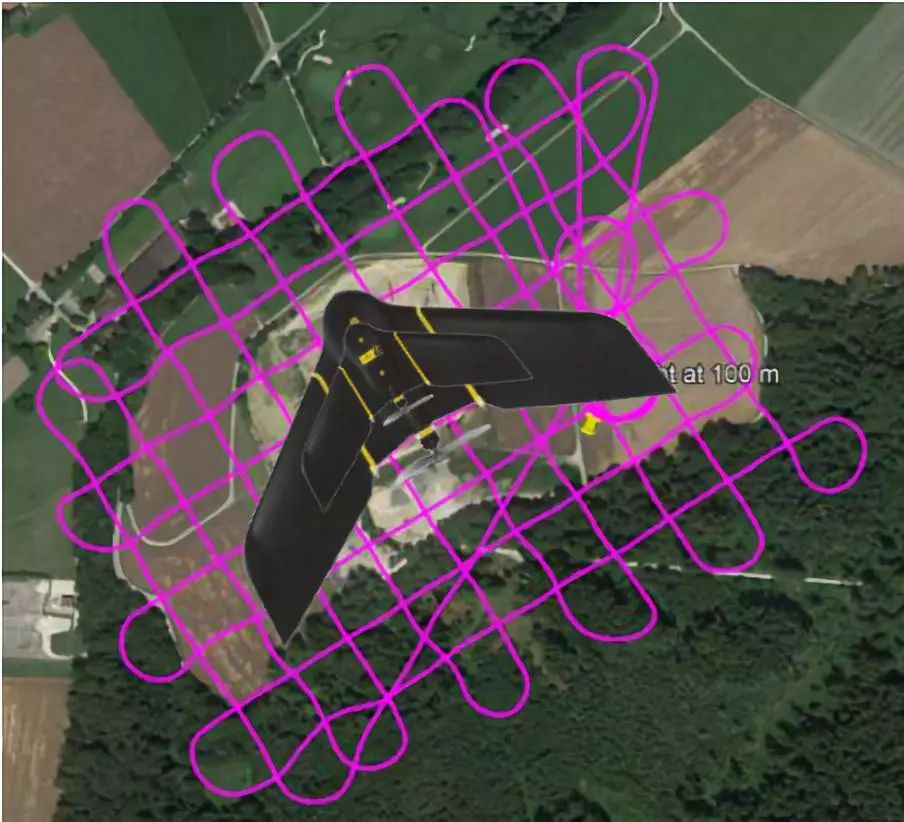實(shí)際無人機(jī)作業(yè)軌跡如下：