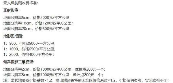 航拍服務價格表，航拍測繪怎么計費的？（無人機航測計算費用有哪些項目？）