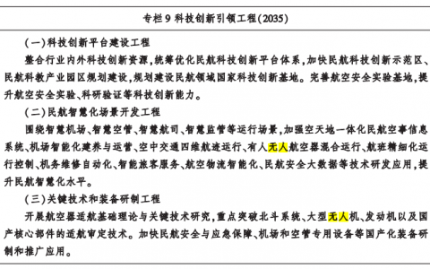 《“ 十四五” 民用航空發(fā)展規(guī)劃》：發(fā)展無(wú)人機(jī)新技術(shù)應(yīng)用