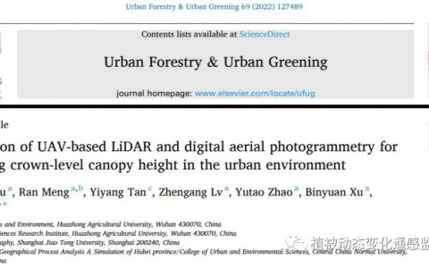 基于無人機(jī)LiDAR和數(shù)字航空攝影的城市森林冠層高度測(cè)量方法比較