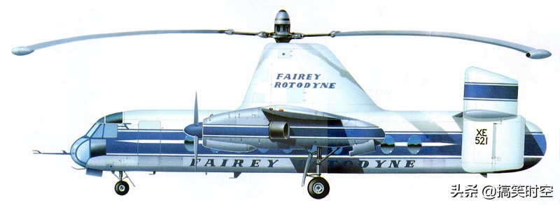 融合了旋翼機、直升機和固定翼飛機的黑科技 Fairey Rotodyne飛機